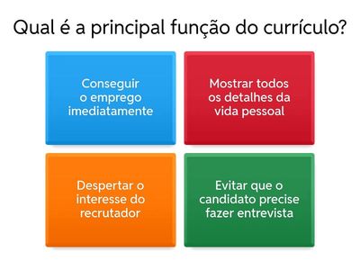 curriculo e entrevista de emprego 