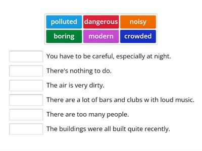 5B City adjectives EnglishFile Pre-Int