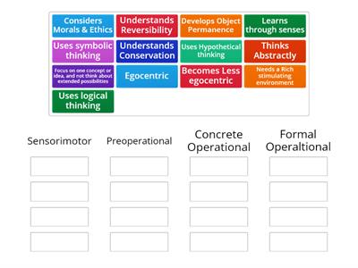 Stages of Cognitive Development