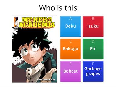 my hero academia test