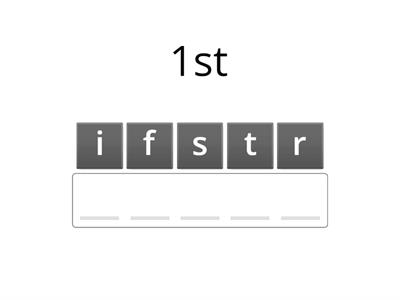 Ordinal numbers Grade 6/2