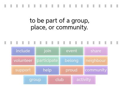 Community Vocabulary Part 1 CLB 3 (LINC)