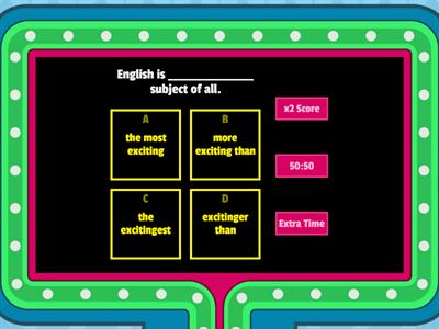 I1 - Comparatives / superlatives / equality