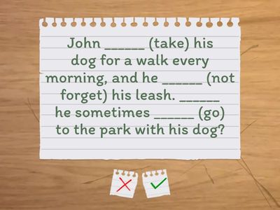 [Waldiceia] Simple Present Conjugation Practice [Flashcards]