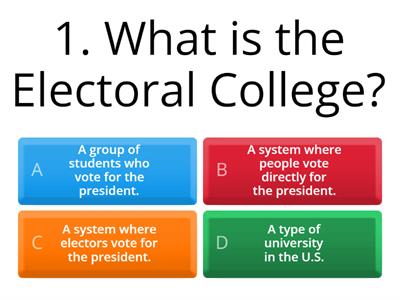 THE ELECTORAL COLLEGE
