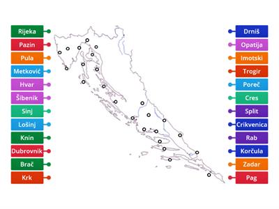 Naselja  i otoci