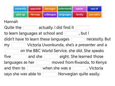 Multiple Languages - Listening practice