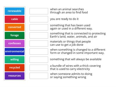 Module 7 Week 2 Vocabulary Match Up