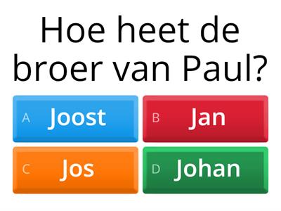 Quiz - Paul en Paula A1 - hoofdstuk 32