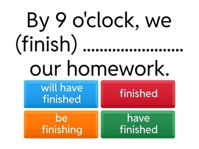  Future perfect simple