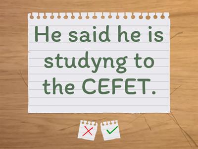 Reported speech/Direct speech