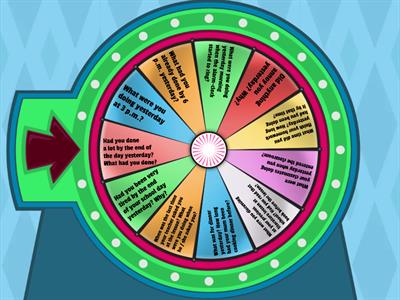 Past Tenses Questions Wheel