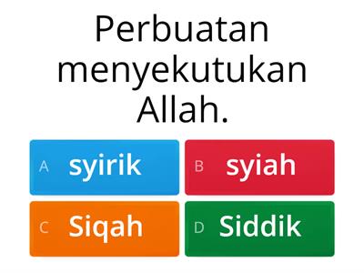 Akidah tahun 6 Syirik