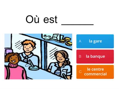 Où est……? + les endroits dans la ville