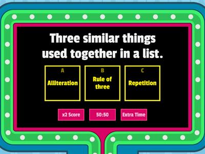 Persuasive Writing Techniques - Gameshow. 