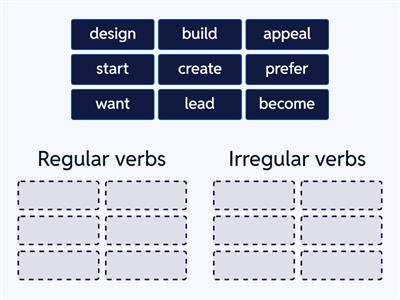 Regular and irregular verbs