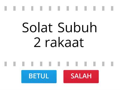 RAKAAT SOLAT FARDU