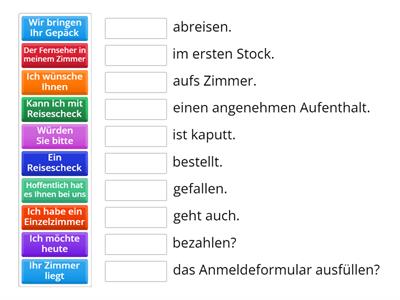 Aktivität 1: Im Hotel