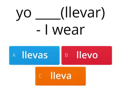 Present Tense AR Verbs Spanish