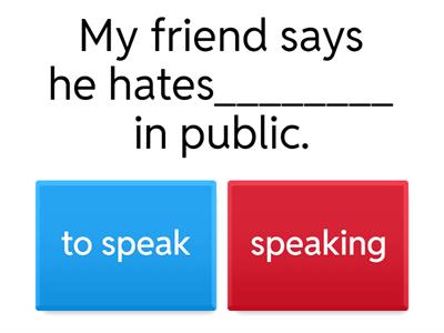 Infinitive or ing N3