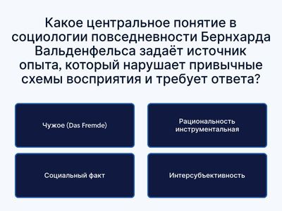 Концепция социологии повседневности Бернхарда Вальденфельса