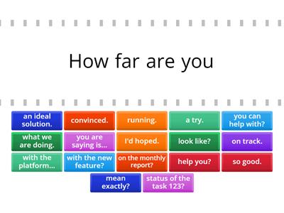 Giving updates - Find the match