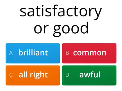 WW4 L0.4 Opinion adjectives