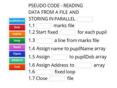 File Operations - parallel arrays