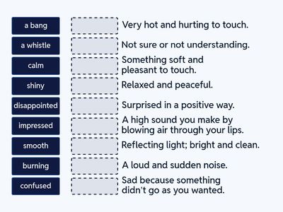 Unit 3. Amazing senses. Match.