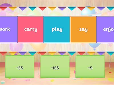 RULES - VERBS IN SIMPLE PRESENT