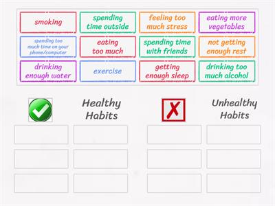 Health and Unhealthy Habits