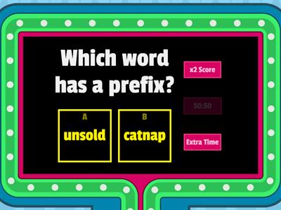 Which word has a prefix? Wilson 3.1