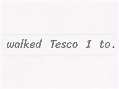 Past Simple Regular Verbs Sentences