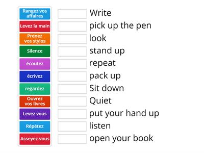  french classroom commands game