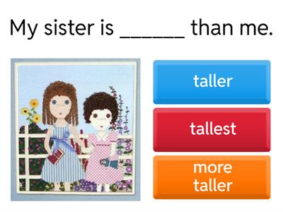  Superlative/Comparative Quiz