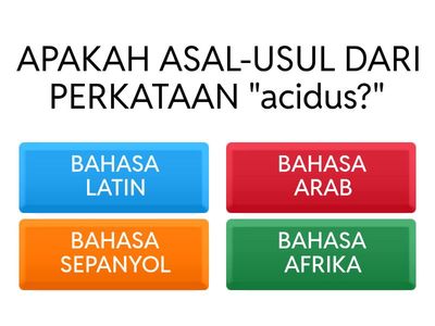 QUIZ SAINS TINGKATAN 2 BAB 6 ASID DAN ALKALI