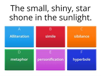 Identify language techniques, terminology and definitions.