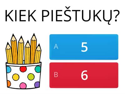 Kiek daiktų? Suskaičiuok (iki 10)