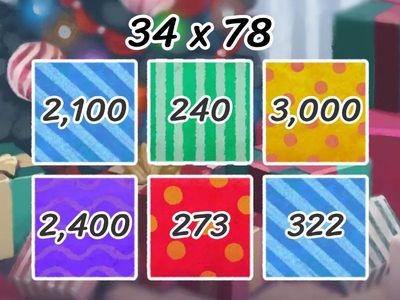  MULTIPLICATION Estimation2 DIGIT BY 1 DIGIT :)