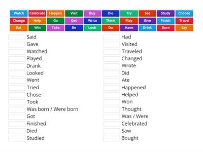 Past simple: Regular and Irregular verbs