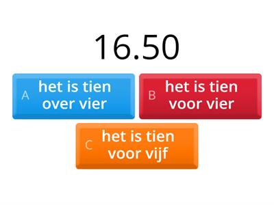 Taalcompleet A1 thema 6.12 klokkijken> 5 en 10 minuten voor/over het uur