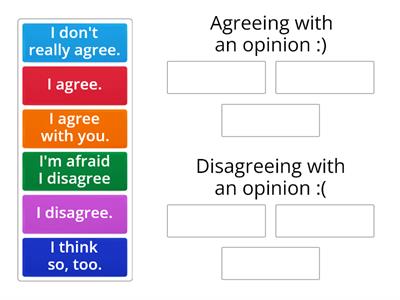 Agreeing and Disagreeing Expressions