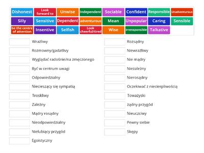 Focus 2 Unit 1 vocabulary 