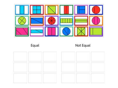 Equal and Not Equal Parts