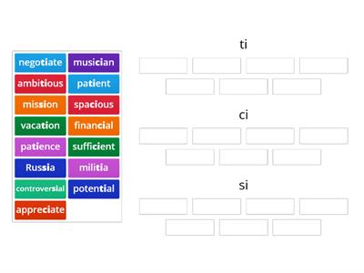 8.2 Sorting ti, ci, si 