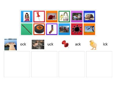 ack, ick, ock, uck