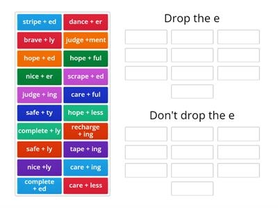 RB Drop the e rule