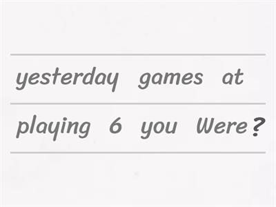 Past Continuous - unjumble questions 