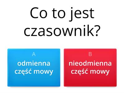 Czasownik - sprawdzian klasa IV 