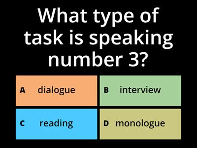 OGE Speaking task 3 Quiz